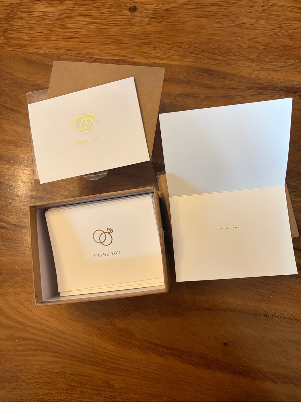 Sheffield Home Brown Kraft Card Box with Cards and Envelopes